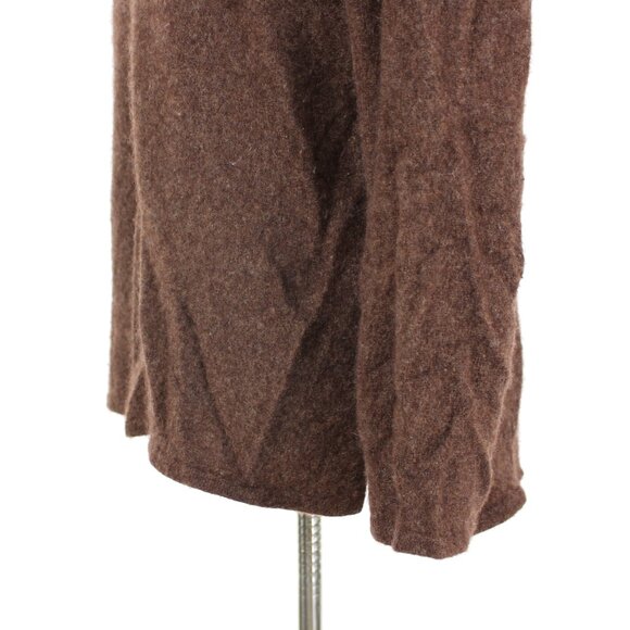 J. McLaughlin Cashmere Brown Crewneck Long Sleeve Pocket Sweater L Pullover - Picture 4 of 7